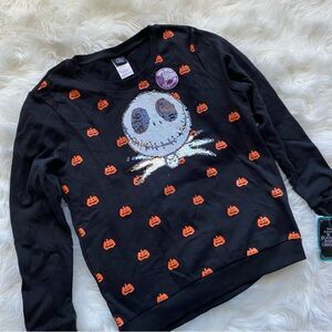 Nightmare Before Christmas Jack skellington Flip Sequin Sweater Top